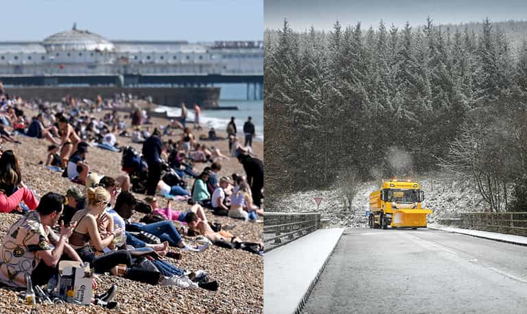 Snow forecast for UK on Easter Monday as temperatures plummet Snow forecast for UK on Easter Monday as temperatures plummet