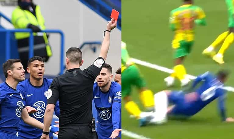 Thiago Silva sees red after ridiculously careless challenge Thiago Silva sees red after ridiculously careless challenge