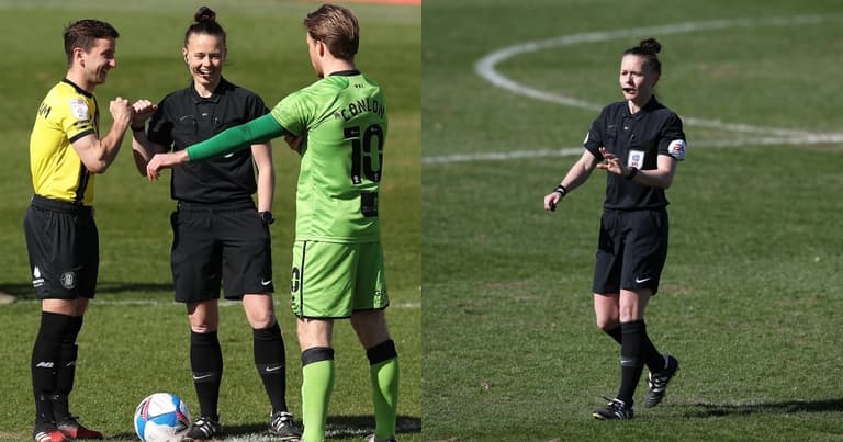 Rebecca Welch becomes first female referee to officiate EFL game Rebecca Welch becomes first female referee to officiate EFL game