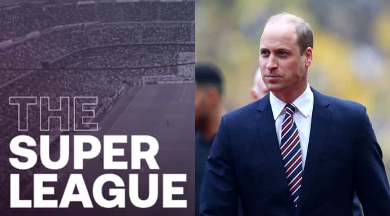Prince William releases statement condemning European Super League Prince William releases statement condemning European Super League