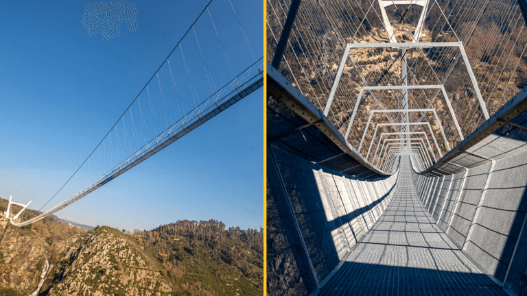 World’s longest pedestrian suspension bridge opens in Portugal World’s longest pedestrian suspension bridge opens in Portugal