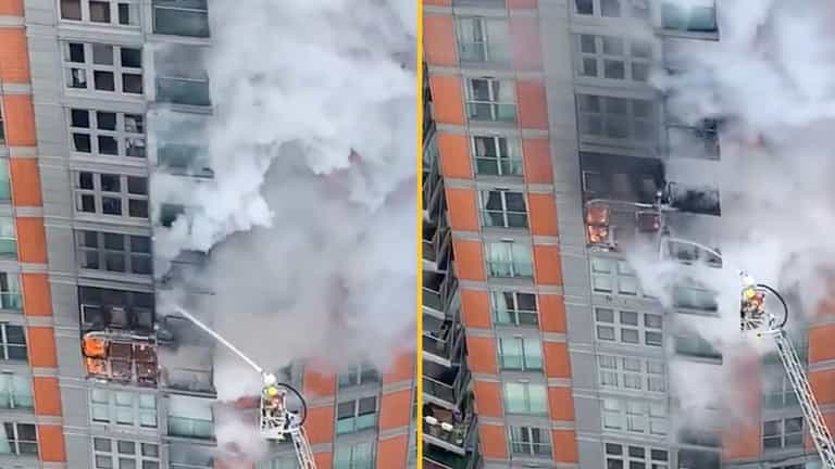 Fire engines rush to fire at London flats with ‘same cladding as Grenfell’ Fire engines rush to fire at London flats with ‘same cladding as Grenfell’