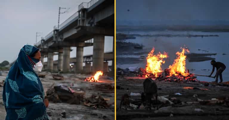 Bodies wash up on banks of India’s holiest river as Covid rips through country Bodies wash up on banks of India’s holiest river as Covid rips through country