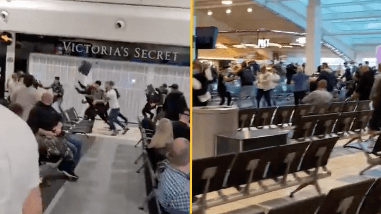 Mass brawl at Luton Airport leaves three in hospital and 17 arrested Mass brawl at Luton Airport leaves three in hospital and 17 arrested