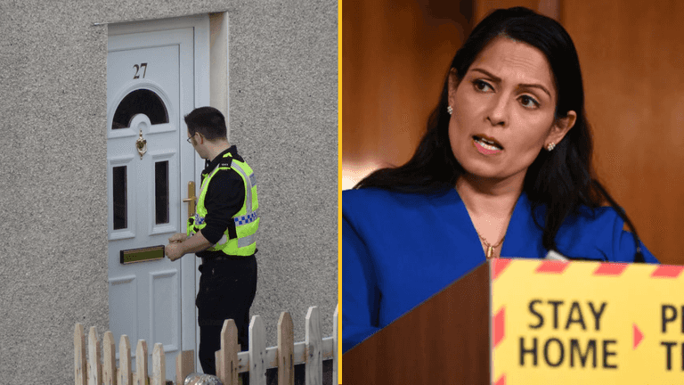 Home Office to knock on 10,000 doors a day to make sure Brits isolate Home Office to knock on 10,000 doors a day to make sure Brits isolate