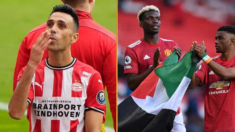 PSV’s Eran Zahavi edits Israel flag into Pogba and Diallo’s Palestine flag gesture PSV’s Eran Zahavi edits Israel flag into Pogba and Diallo’s Palestine flag gesture