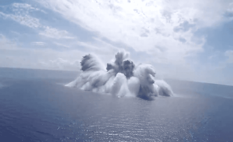 US Navy releases footage of 40,000lb bomb that caused earthquake 100 miles away US Navy releases footage of 40,000lb bomb that caused earthquake 100 miles away