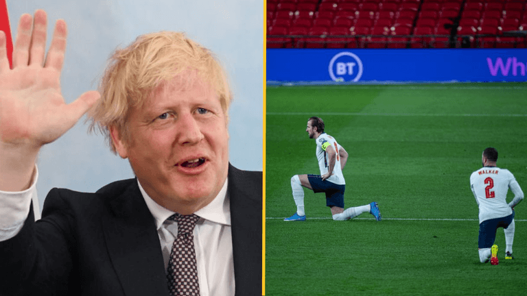 Boris Johnson finally tells England fans to ‘cheer, not boo’ when players take the knee Boris Johnson finally tells England fans to ‘cheer, not boo’ when players take the knee