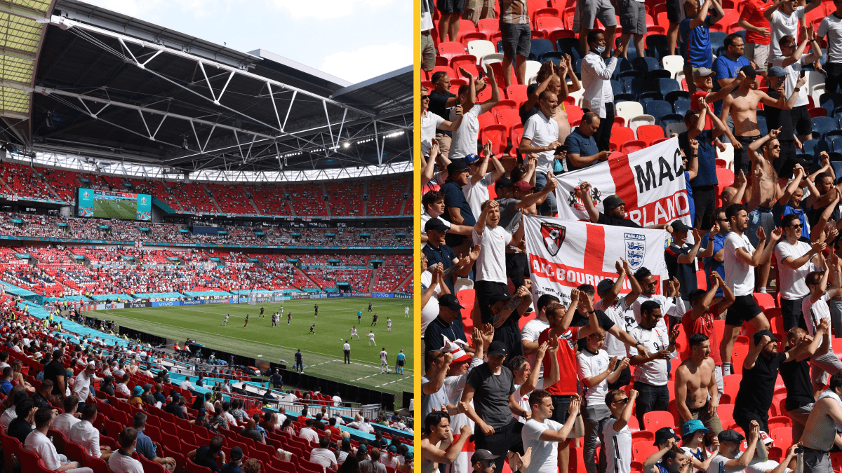 England fan injured after falling from stand at Wembley during Croatia game