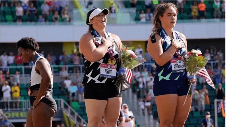 Activist athlete Gwen Berry turns back on US flag during national anthem Activist athlete Gwen Berry turns back on US flag during national anthem