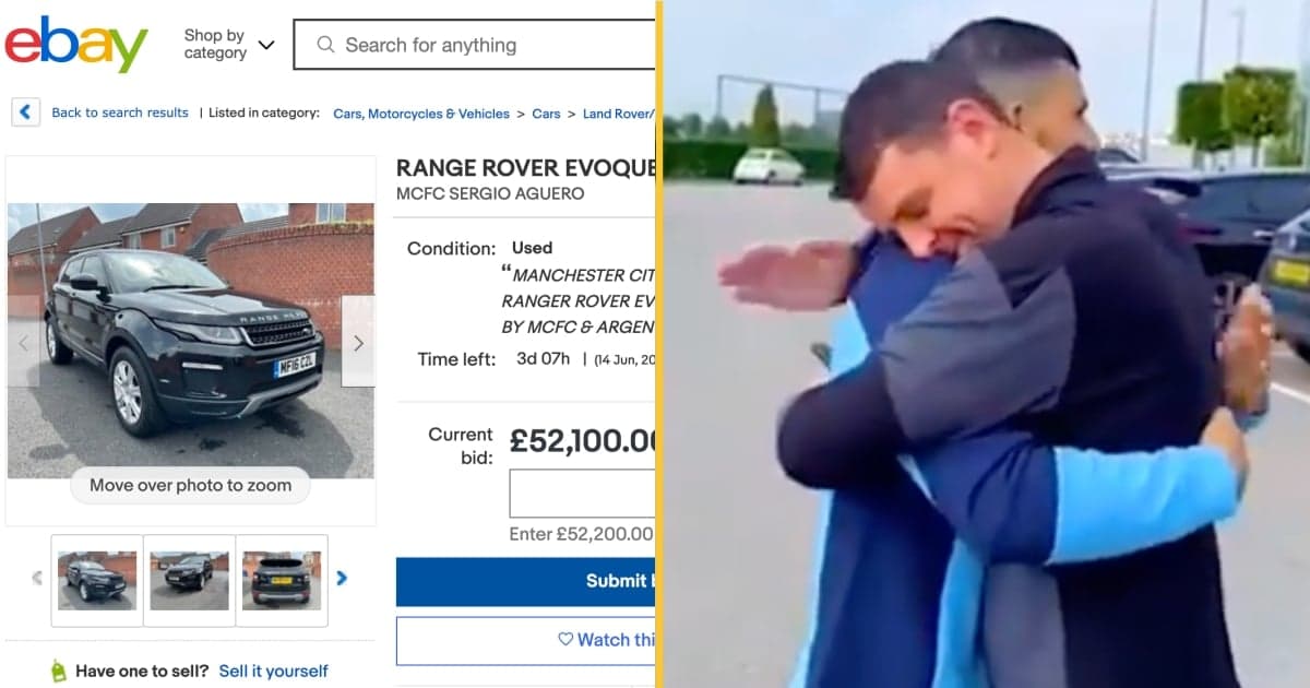 Range Rover gifted by Aguero to City staff member has been listed on eBay
