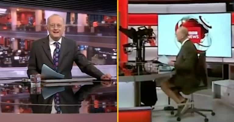 BBC News anchor caught wearing shorts under desk live on TV BBC News anchor caught wearing shorts under desk live on TV