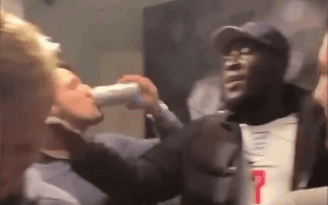 Stormzy keeps promise and parties with England fans after Germany win Stormzy keeps promise and parties with England fans after Germany win