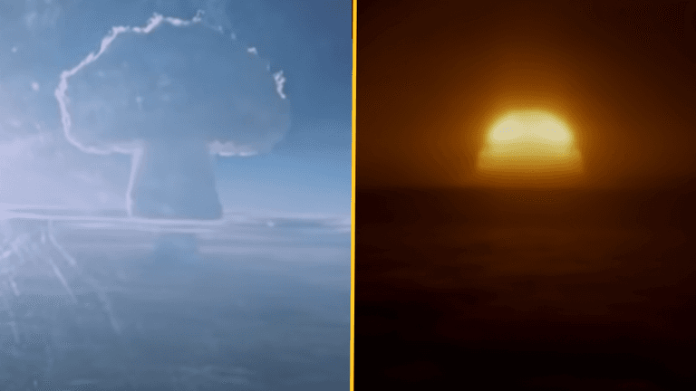 Declassified Russian footage of the largest nuclear bomb ever tested goes viral Declassified Russian footage of the largest nuclear bomb ever tested goes viral