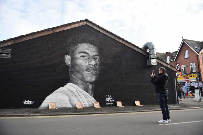 Marcus Rashford mural vandalised less than hour after Euros defeat Marcus Rashford mural vandalised less than hour after Euros defeat