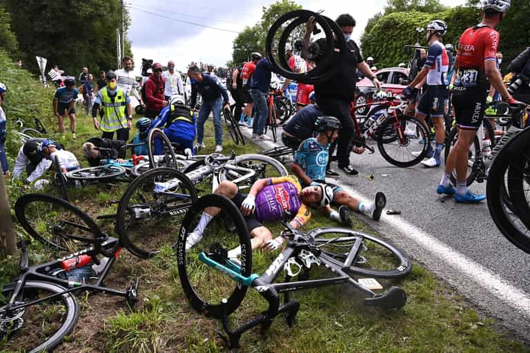 Tour De France cyclist wants to sue woman who caused horror crash Tour De France cyclist wants to sue woman who caused horror crash
