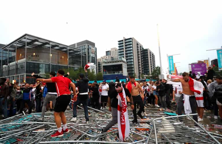 England face four charges from UEFA for Wembley fan chaos England face four charges from UEFA for Wembley fan chaos