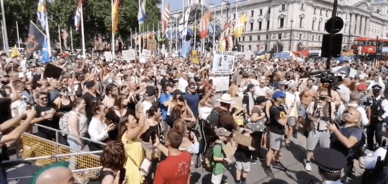 Anti-lockdown protesters demand end to lockdown on day lockdown ends Anti-lockdown protesters demand end to lockdown on day lockdown ends