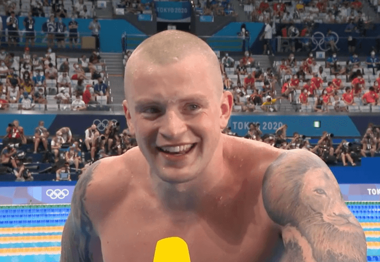 Adam Peaty drops F-bomb twice live on BBC interview after gold medal win Adam Peaty drops F-bomb twice live on BBC interview after gold medal win