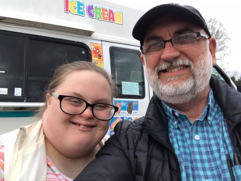 Dad buys ice-cream van to create jobs for his two children with Down’s Syndrome Dad buys ice-cream van to create jobs for his two children with Down’s Syndrome