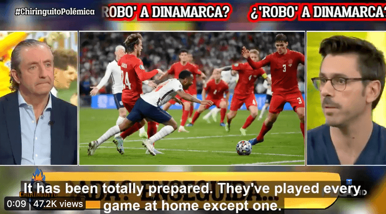 Spanish TV presenter claims Euro 2020 was organised for England to win Spanish TV presenter claims Euro 2020 was organised for England to win
