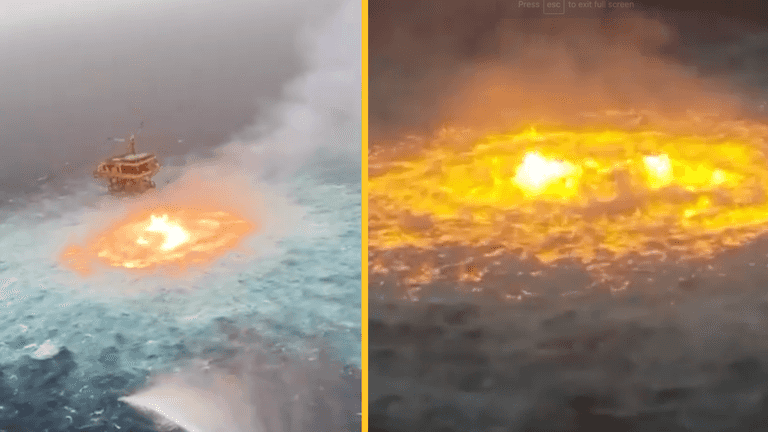 Fire on the surface of the Gulf of Mexico extinguished after five hours Fire on the surface of the Gulf of Mexico extinguished after five hours