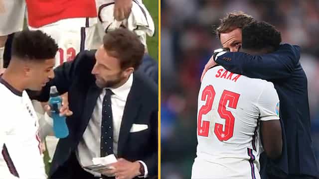 Footage surfaces of Southgate asking Rashford, Saka and Sancho to take their penalties Footage surfaces of Southgate asking Rashford, Saka and Sancho to take their penalties