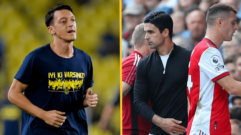 Mesut Özil appears to mock Arsenal after Man City thrashing Mesut Özil appears to mock Arsenal after Man City thrashing