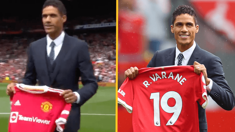Man United unveil Raphael Varane to Old Trafford fans before Leeds game Man United unveil Raphael Varane to Old Trafford fans before Leeds game