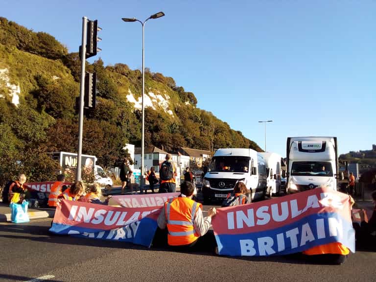 Insulate Britain are now blocking the Port of Dover after M25 protest Insulate Britain are now blocking the Port of Dover after M25 protest