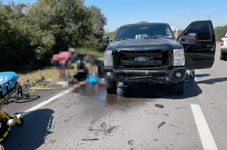 16-year-old mows down team of cyclists after trying to blow exhaust fumes on them 16-year-old mows down team of cyclists after trying to blow exhaust fumes on them