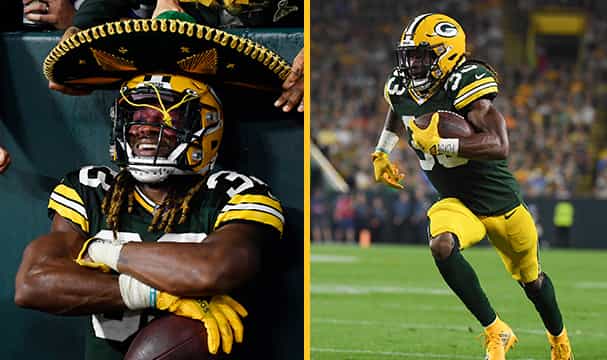 Aaron Jones loses father’s ashes while scoring touchdown Aaron Jones loses father’s ashes while scoring touchdown