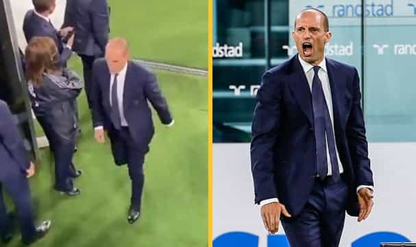 Furious Max Allegri caught swearing at Juventus players after more dropped points Furious Max Allegri caught swearing at Juventus players after more dropped points