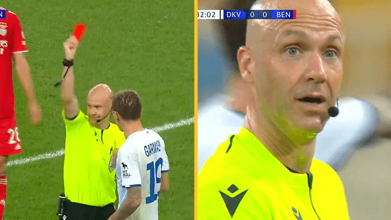 Anthony Taylor forced to change decision after red card howler Anthony Taylor forced to change decision after red card howler
