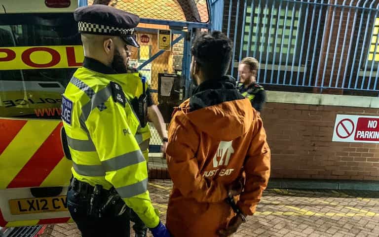 Fake Just Eat rider arrested after police find bag full of drugs instead of food Fake Just Eat rider arrested after police find bag full of drugs instead of food