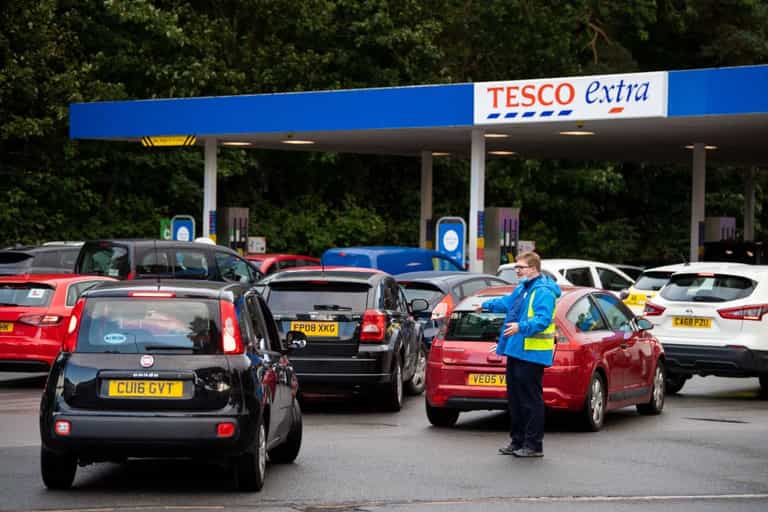 Petrol station chaos worsened by drivers filling up with wrong fuel Petrol station chaos worsened by drivers filling up with wrong fuel