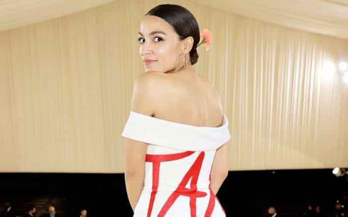 AOC makes statement with bold gown at Met Gala AOC makes statement with bold gown at Met Gala