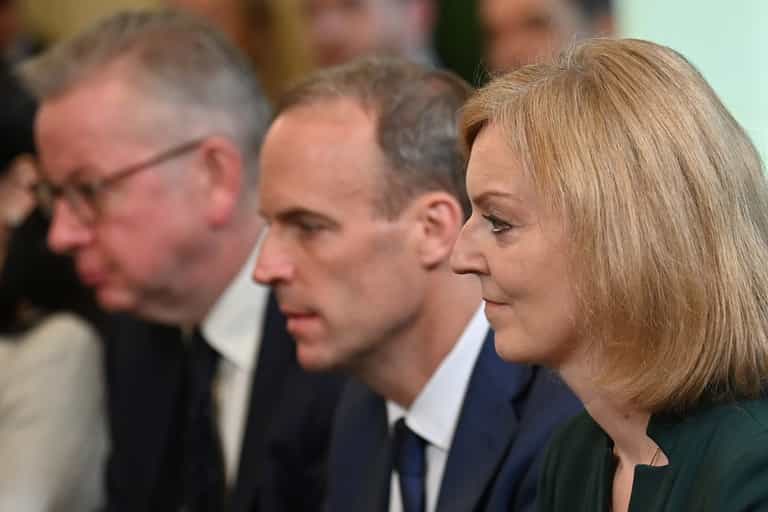 Dominic Raab and Liz Truss agree to share house in Kent Dominic Raab and Liz Truss agree to share house in Kent