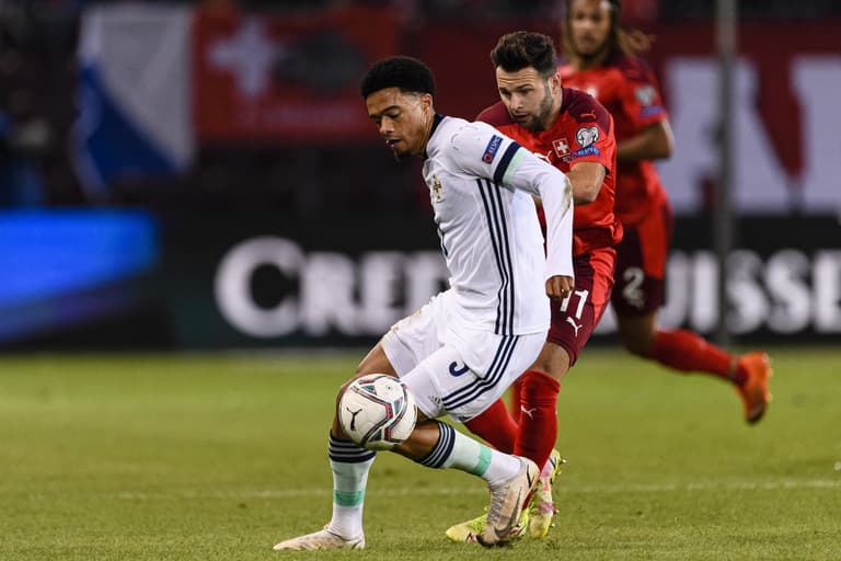 Jamal Lewis sent off for Northern Ireland after ‘time wasting’ on throw-in Jamal Lewis sent off for Northern Ireland after ‘time wasting’ on throw-in