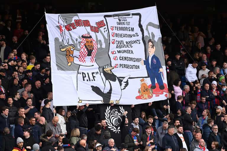 Police confirm no action will be taken on Crystal Palace fans’ banner Police confirm no action will be taken on Crystal Palace fans’ banner