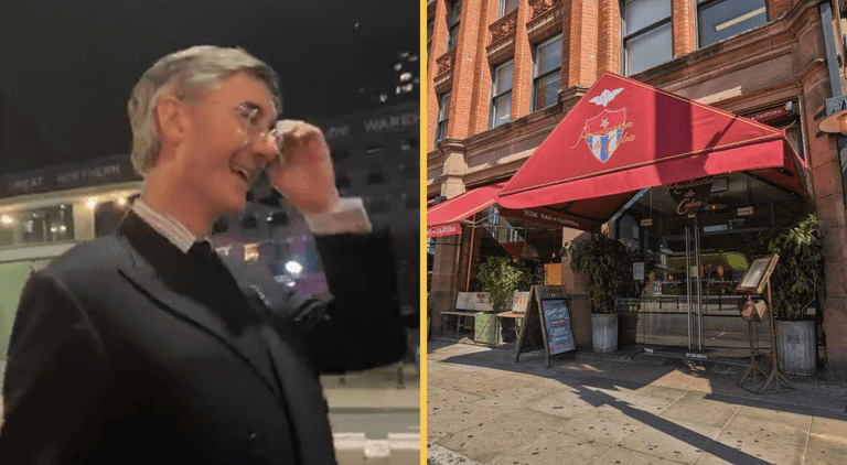 Exclusive: Jacob Rees-Mogg was denied entry to Revs in Manchester last night Exclusive: Jacob Rees-Mogg was denied entry to Revs in Manchester last night