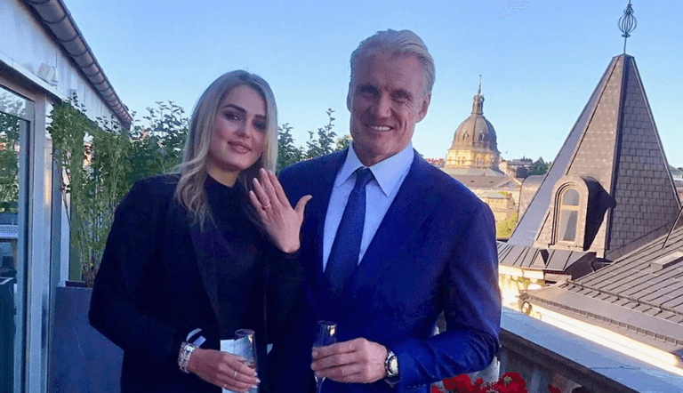 Dolph Lundgren attends UK sports festival with fiancée nearly 40 years his junior Dolph Lundgren attends UK sports festival with fiancée nearly 40 years his junior