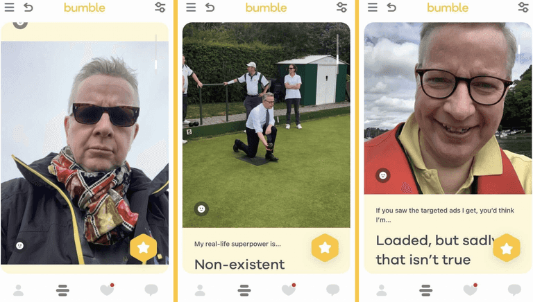 Michael Gove has been spotted on Bumble in Manchester Michael Gove has been spotted on Bumble in Manchester
