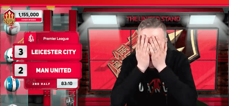 Man Utd fan produced hilarious live reaction to Rashford and Vardy goals Man Utd fan produced hilarious live reaction to Rashford and Vardy goals
