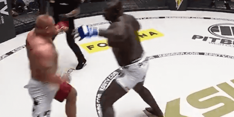 Five-time ‘World’s strongest man’ brutally KOs 23-stone opponent in 18 seconds flat Five-time ‘World’s strongest man’ brutally KOs 23-stone opponent in 18 seconds flat