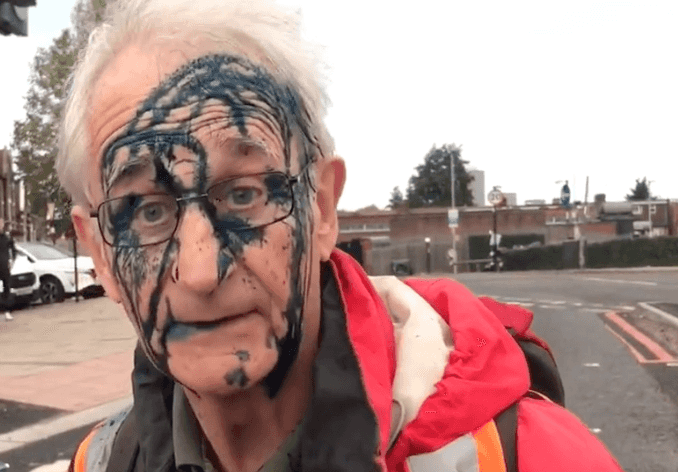 Insulate Britain members have ink thrown on faces amid motorway protests Insulate Britain members have ink thrown on faces amid motorway protests