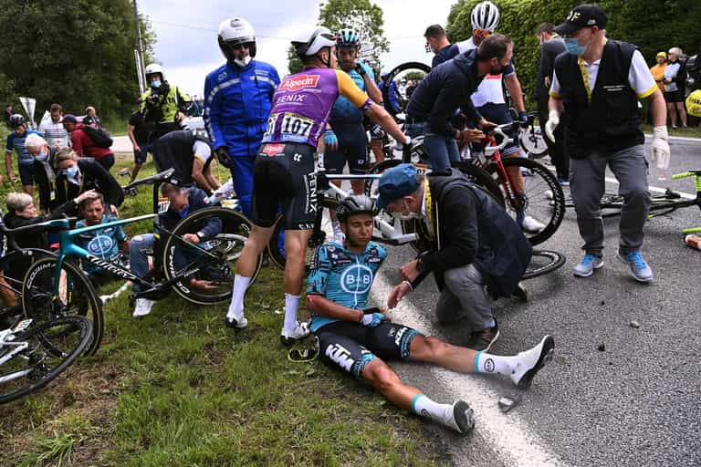 Woman who caused Tour de France pile-up goes on trial Woman who caused Tour de France pile-up goes on trial