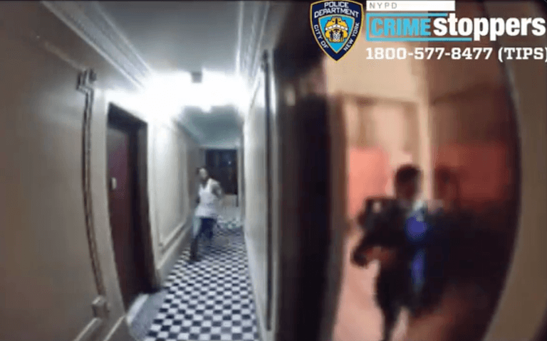 Harrowing footage shows woman narrowly escaping burglar following her home Harrowing footage shows woman narrowly escaping burglar following her home