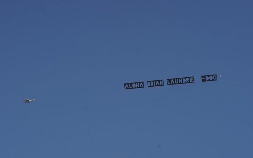 Dog the Bounty Hunter ‘taunts’ Brian Laundrie with banner over campsite