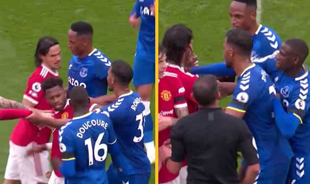 Everton midfielder Doucoure “throws punch” at Man Utd’s Fred Everton midfielder Doucoure “throws punch” at Man Utd’s Fred
